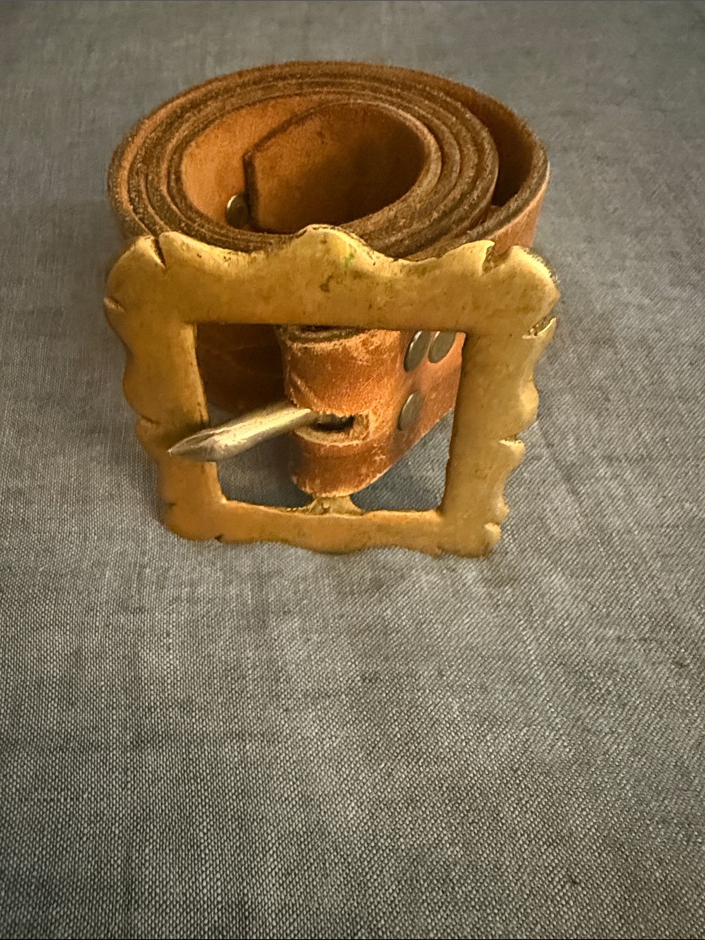 Vintage Handmade Leather Studded Belt